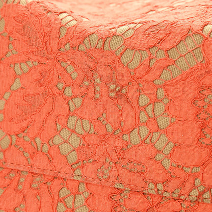 Valentino Garavani Canvas Glam Lace Reversible Tote Orange 9 of 9