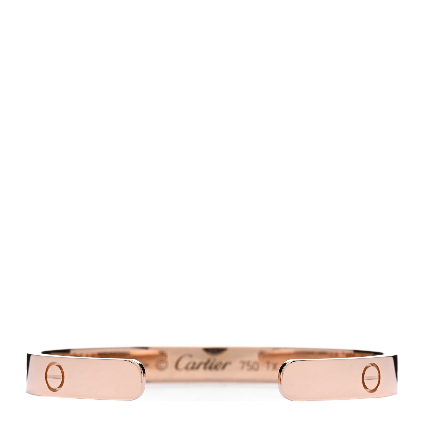 18K Pink Gold LOVE Cuff Bracelet 16