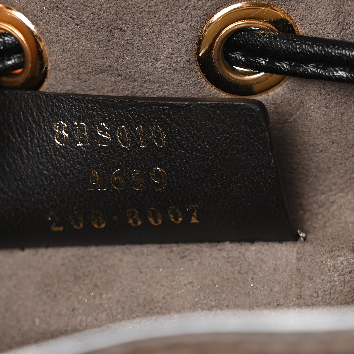 Vitello Liberty F is Fendi Bi-Color FF 1974 Embossed Mini Mon Tresor Bucket Bag Maya Black