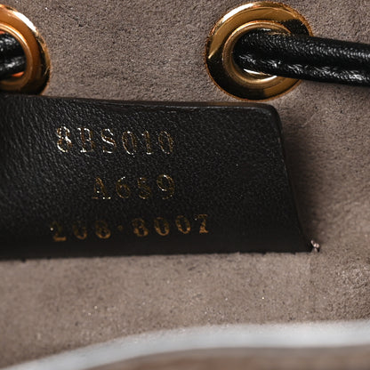 Fendi Vitello Liberty F is Fendi Bi-Color FF 1974 Embossed Mini Mon Tresor Bucket Bag Maya Black 7 of 10