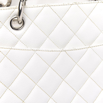 Chanel Caviar Quilted Grand Shopping Tote GST White 16 of 22