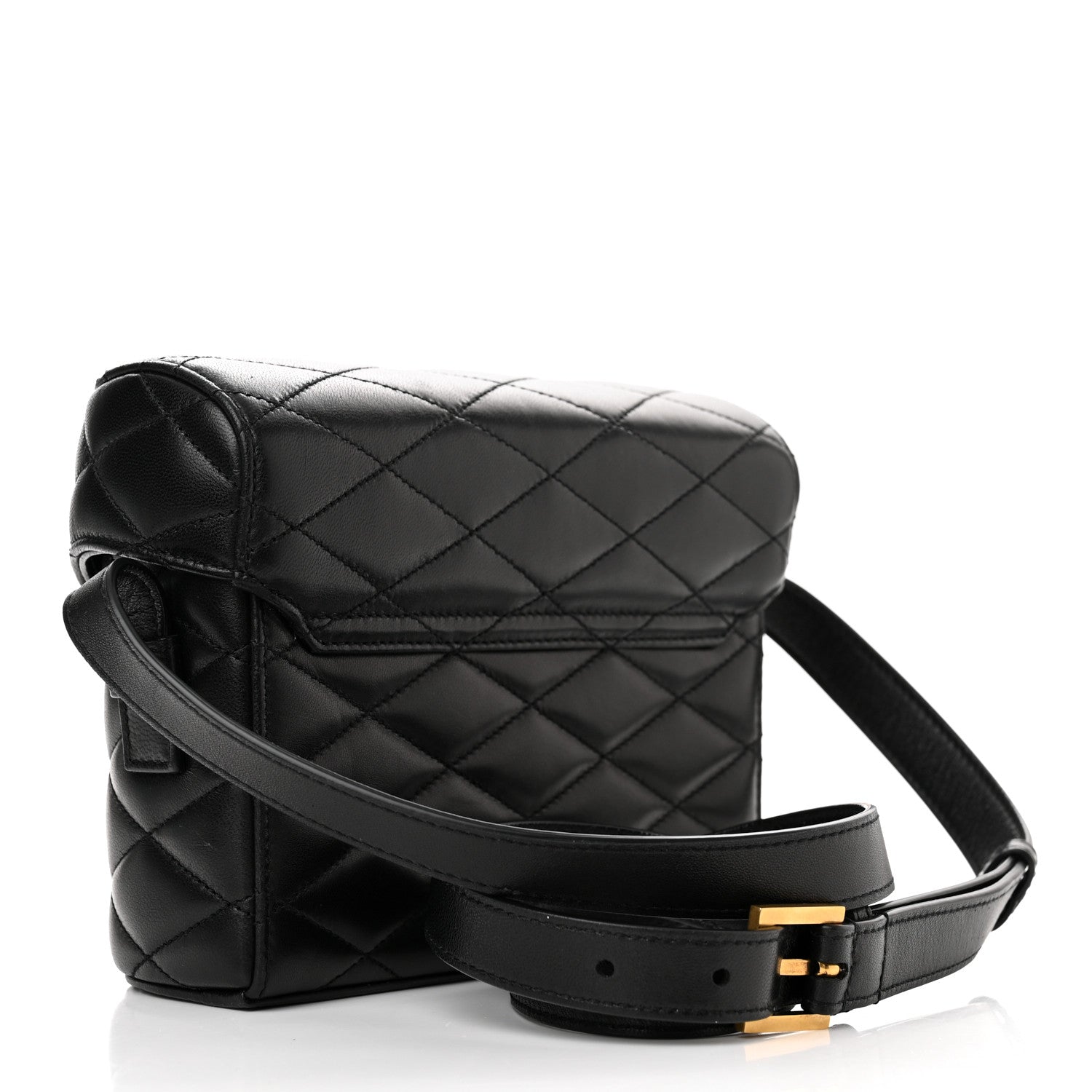 Saint Laurent Lambskin Quilted Monogram June Box Bag Black 3 of 14