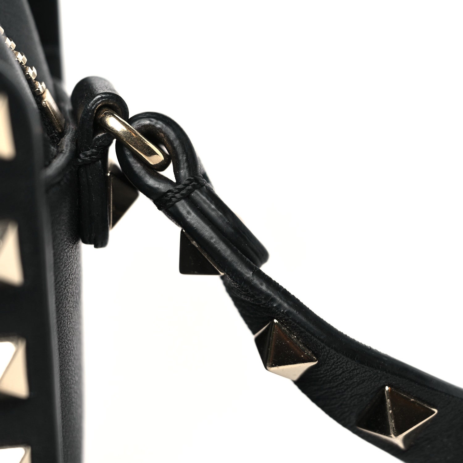 Valentino Garavani Grained Calfskin Rockstud Flip Lock Camera Crossbody Bag Black 10 of 10
