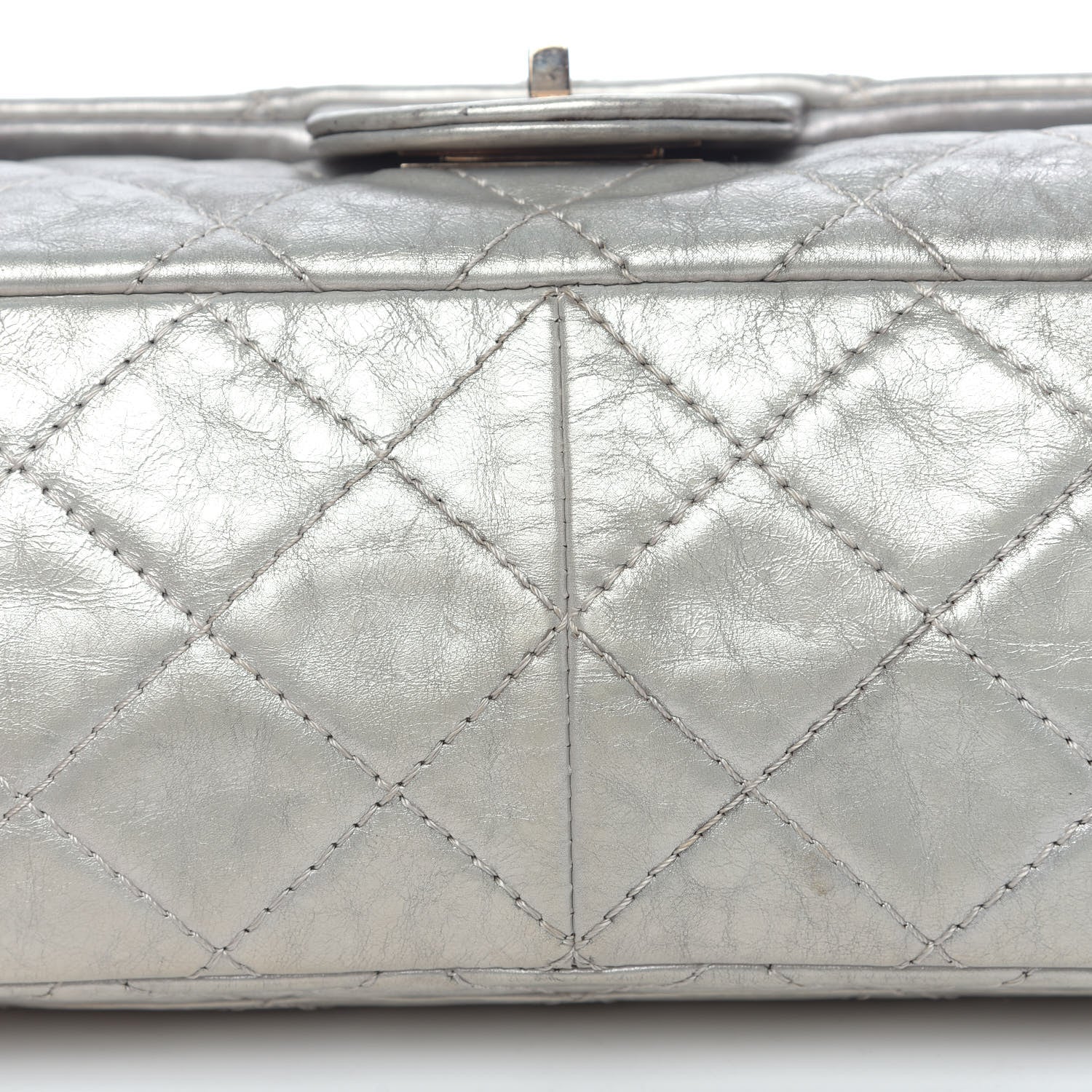 Chanel Metallic Aged Calfskin Quilted 2.55 Reissue 227 Flap Silver 10 of 20