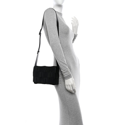 Bottega Veneta Lambskin Maxi Intrecciato Cassette Crossbody Bag Black 2 of 10
