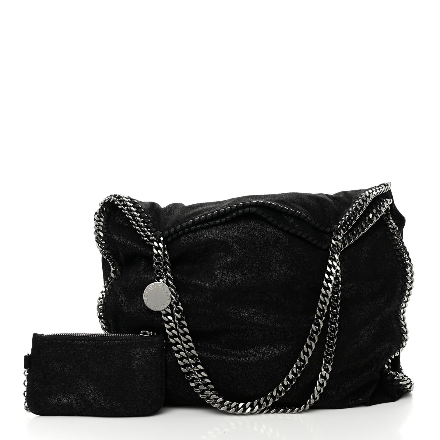 Shaggy Deer Falabella Fold Over Tote Black