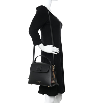 Burberry Derby Calfskin House Check Small Camberley Black 2 of 11