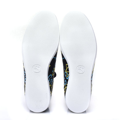 Gucci Calfskin GucciGhost Print Mens High Top Sneakers 9 Black New Acquamarine 6 of 10
