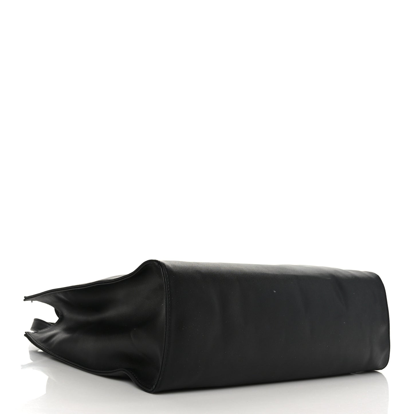 Vegan Leather Medium Shopping Bag Black