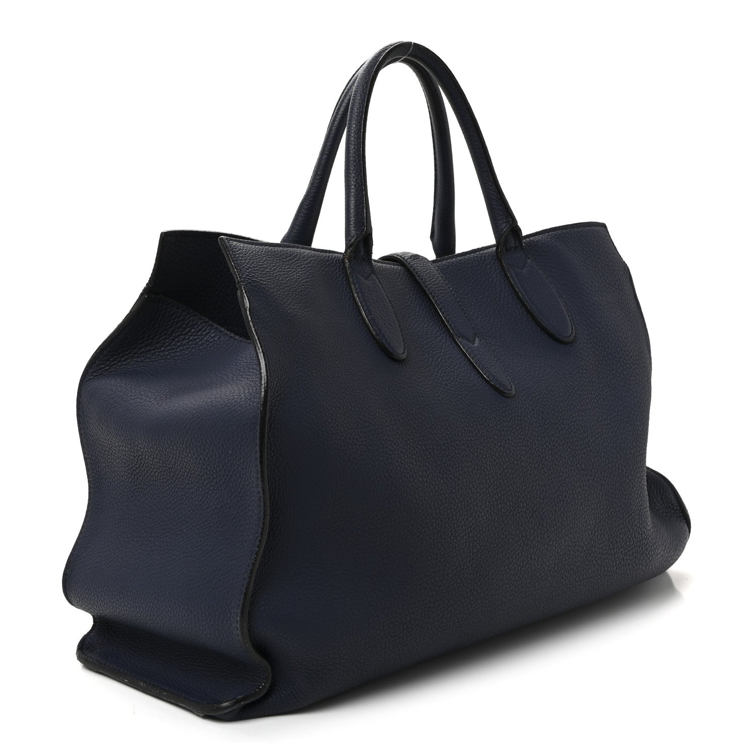 Gucci Soft Calfskin Medium Jackie Top Handle Bag Classic Blue