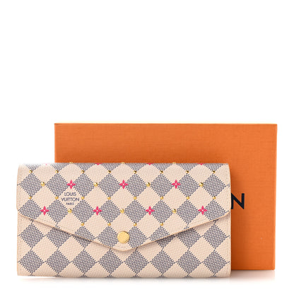 Louis Vuitton Damier Azur Studded Sarah Wallet NM Fuchsia 8 of 8
