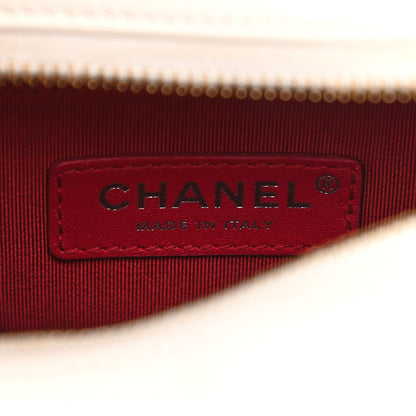 Chanel Aged Calfskin Quilted Small Gabrielle Hobo White 6 of 13