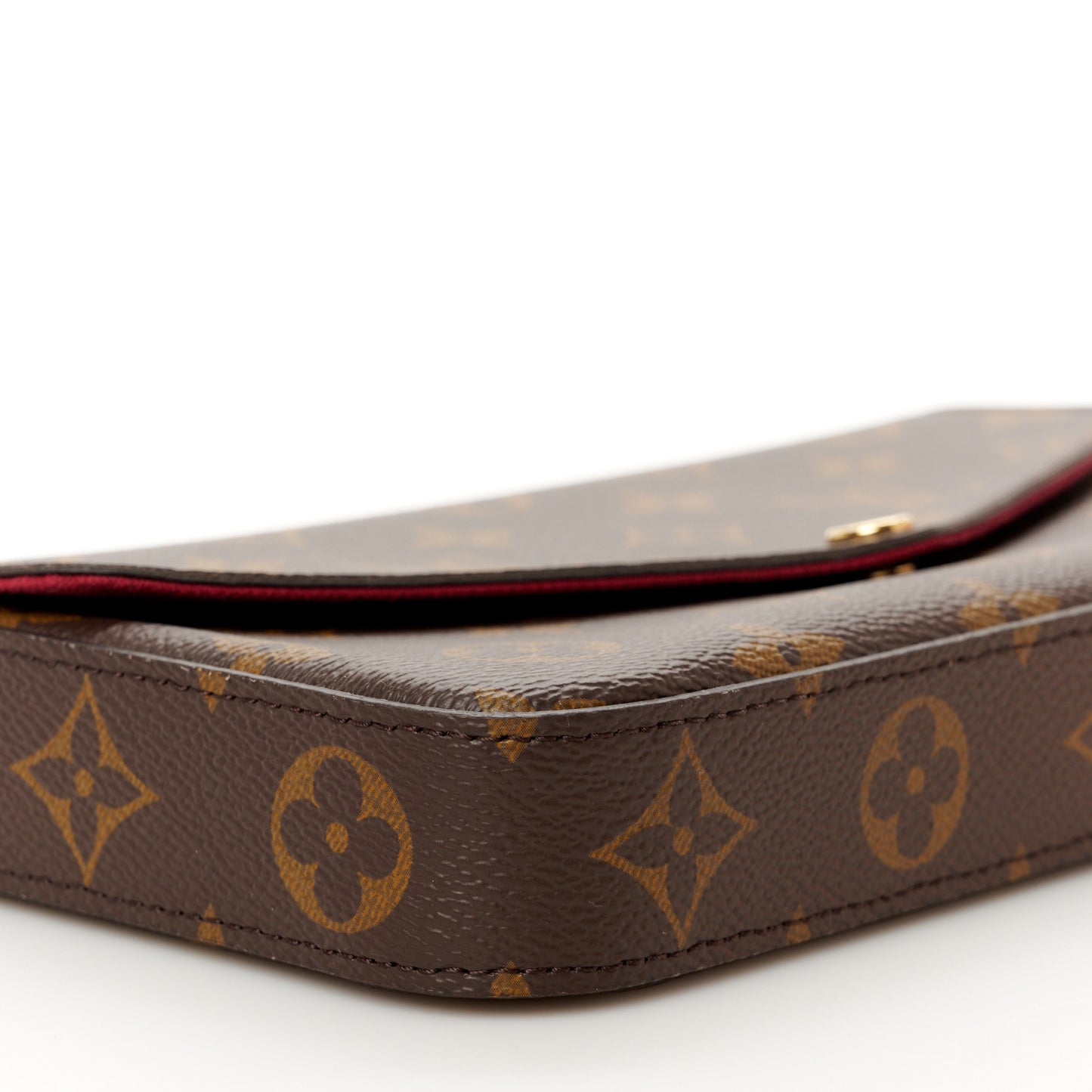 Monogram Pochette Felicie Chain Wallet Fuchsia