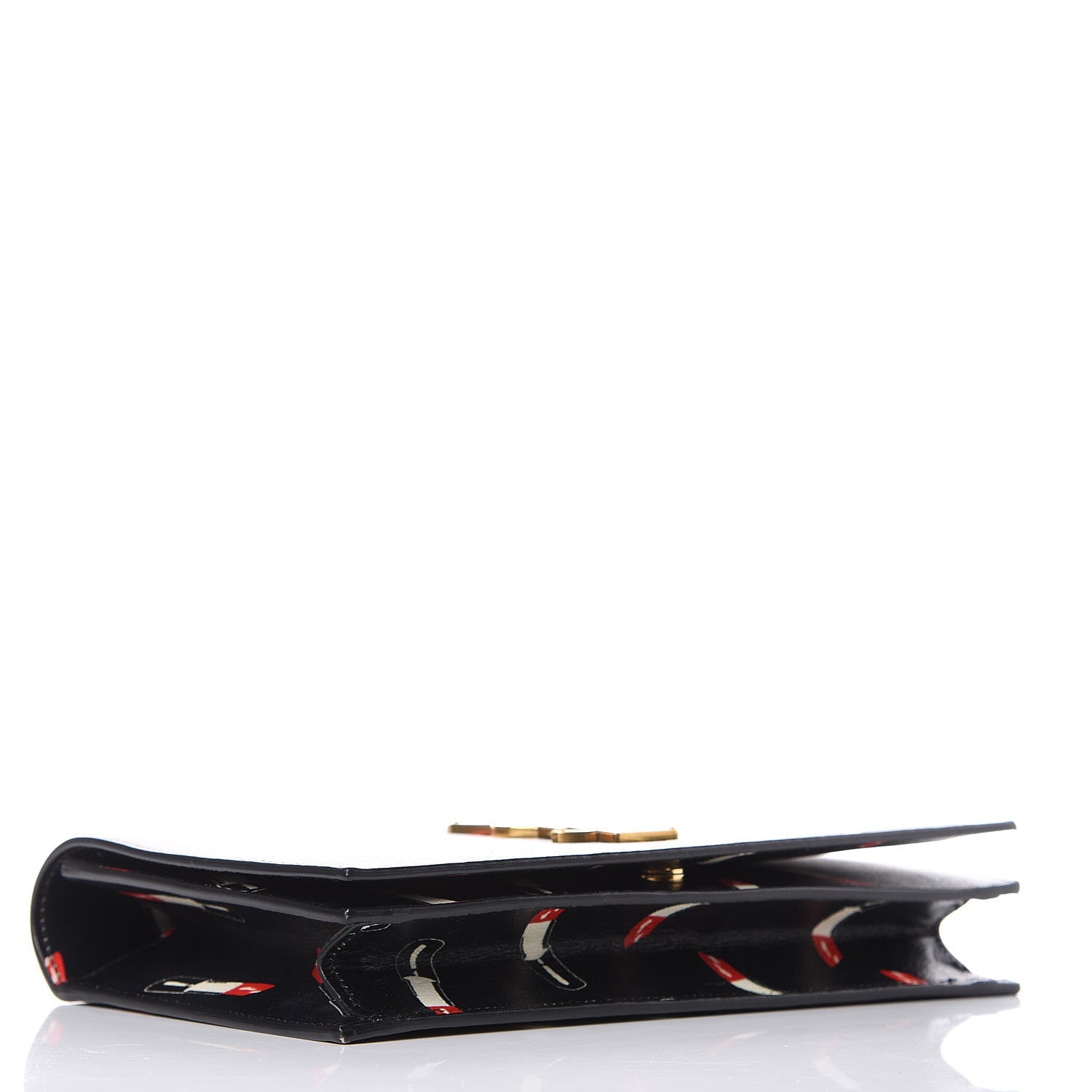 Saint Laurent Calfskin Lipstick Print Classic Monogram Kate Clutch Black 4 of 9