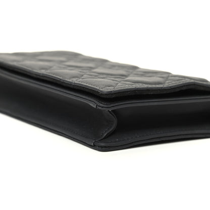Christian Dior Ultra Matte Calfskin Cannage Lady Dior Clutch Black 8 of 11
