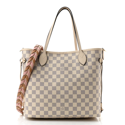 Louis Vuitton Damier Azur Braided Neverfull MM Pink 3 of 10