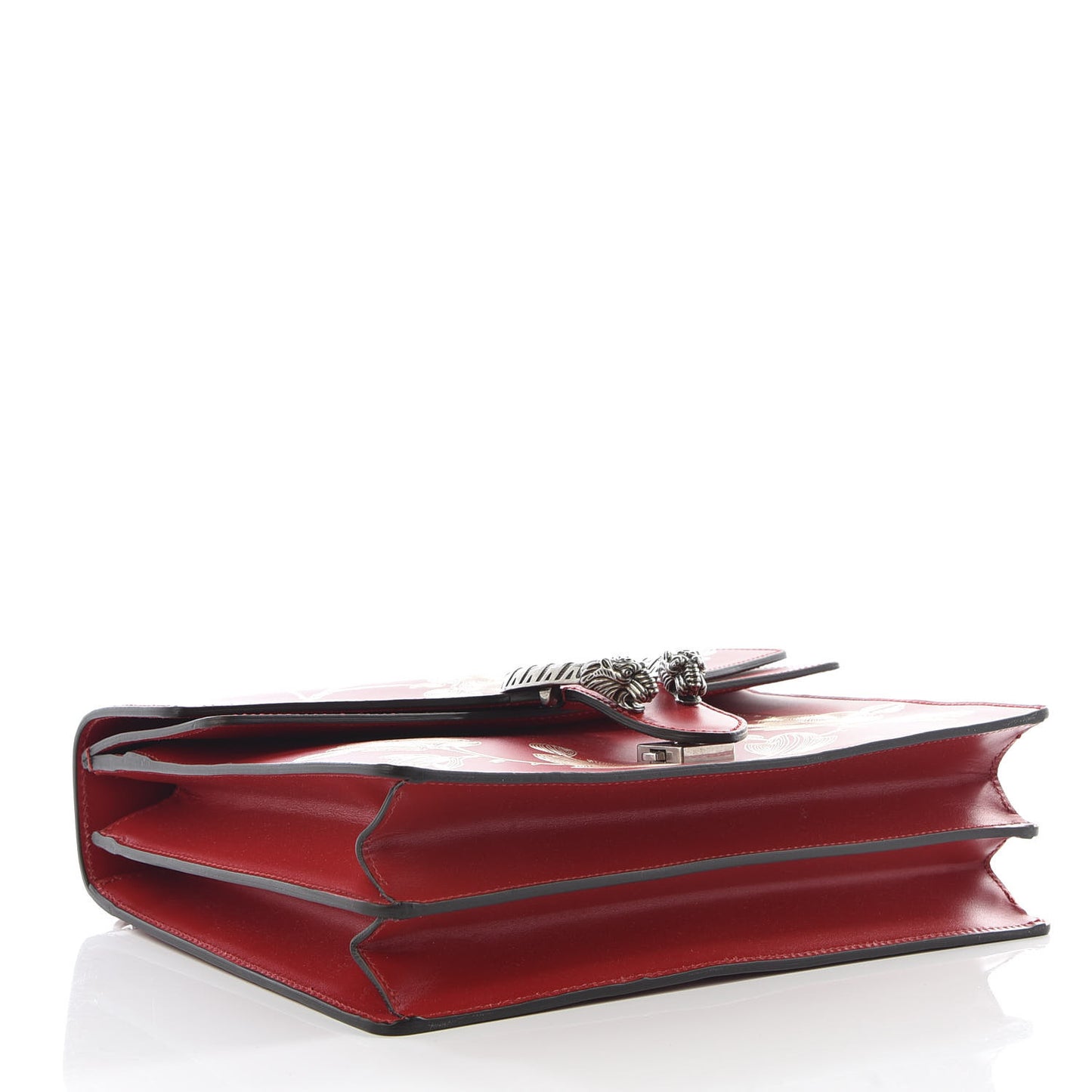 Calfskin Chinese New Year Medium Dionysus Shoulder Bag Hibiscus Red