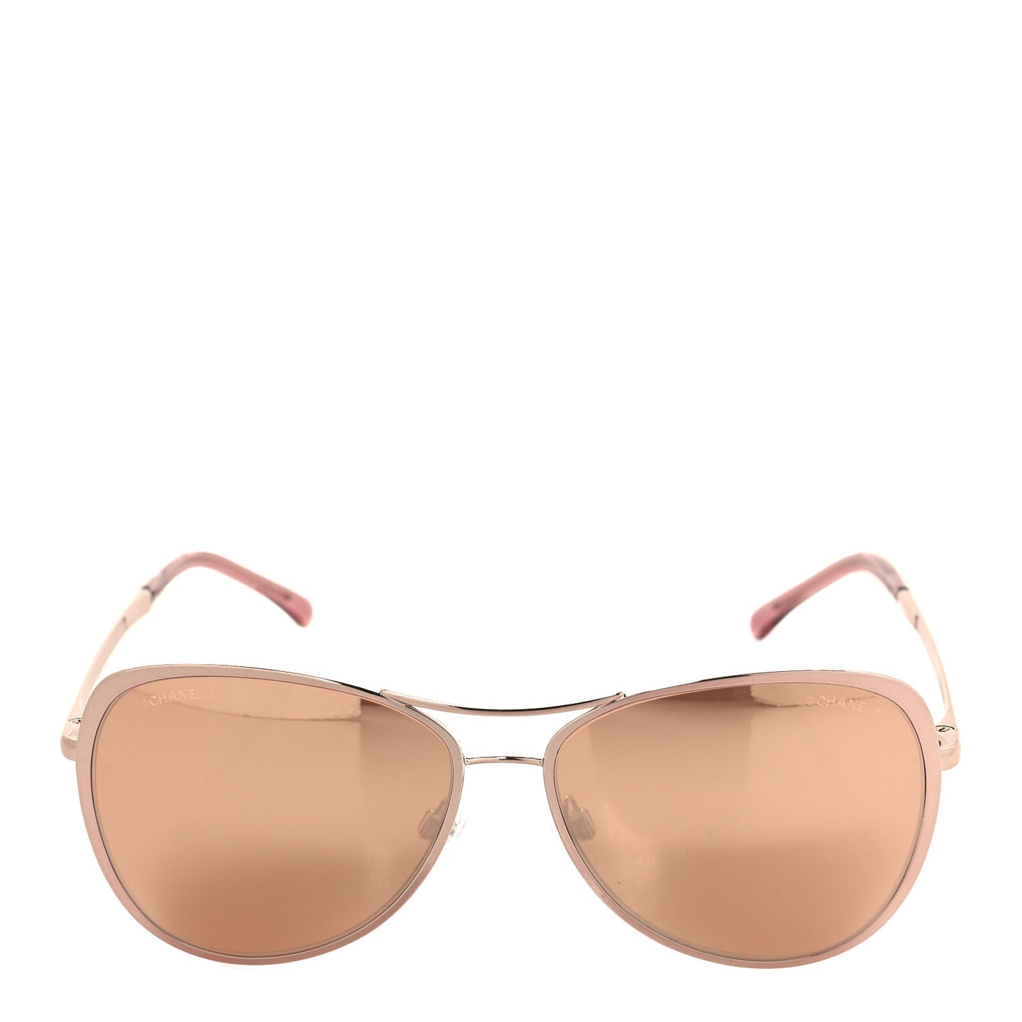 Metal Mirrored Pilot Summer Sunglasses 4223 Pink Gold