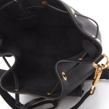 Louis Vuitton Calfskin Lockme Bucket MM Black 5 of 9