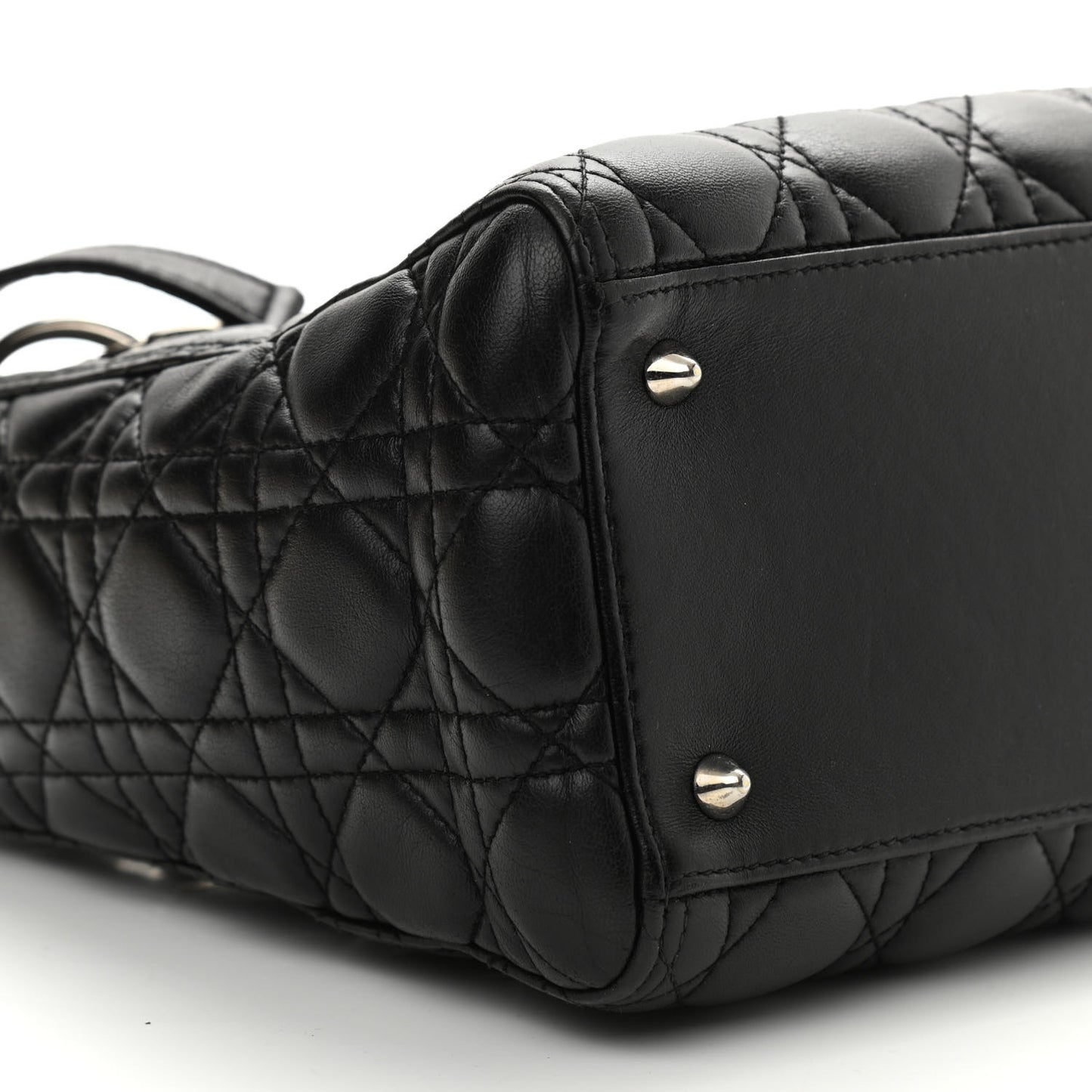 Lambskin Cannage Medium Lady Dior Black