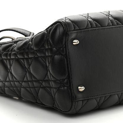 Christian Dior Lambskin Cannage Medium Lady Dior Black 9 of 10