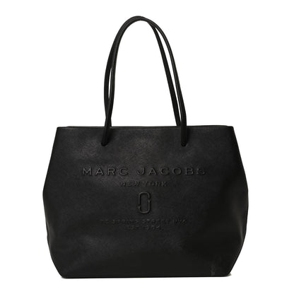 Marc Jacobs Calfskin Embossed Logo East West Shopper Tote Black 1 of 13