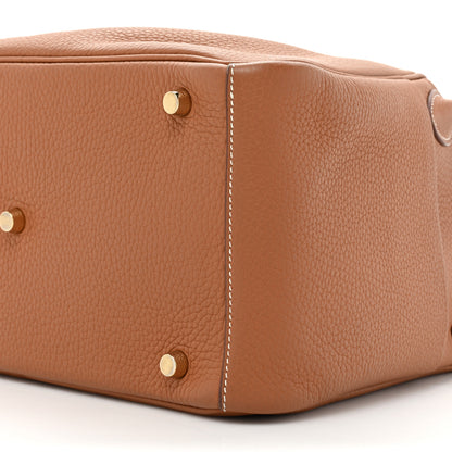 Hermes Taurillon Clemence Lindy 30 Gold 7 of 16