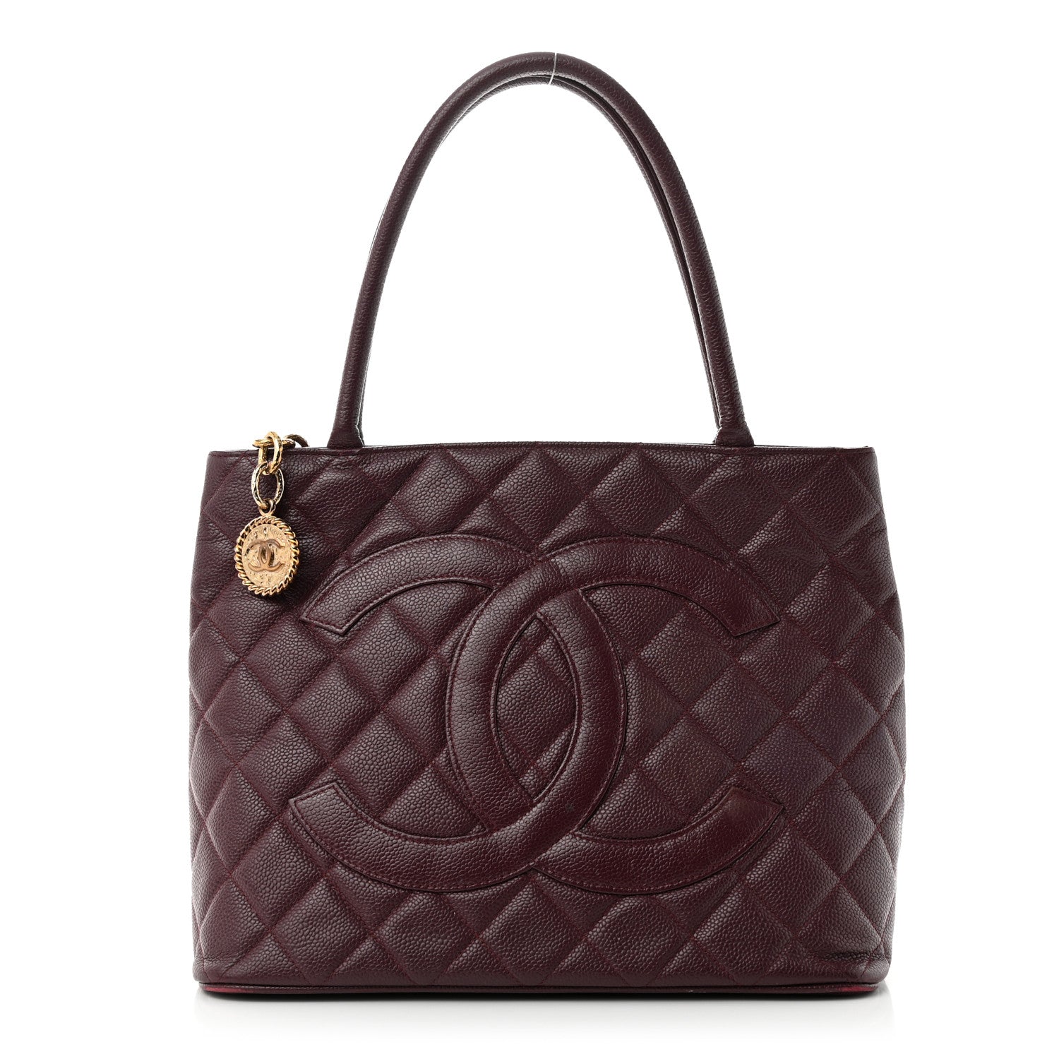 Chanel Caviar Quilted Medallion Tote Bordeaux 1 of 9