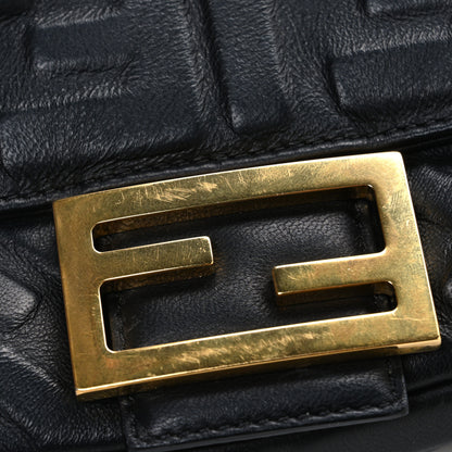 Fendi Nappa FF 1974 Embossed Baguette Black 11 of 11