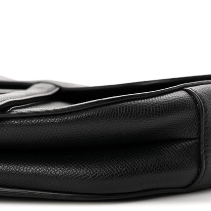 Christian Dior Grained Calfskin Saddle Bag Black 10 of 10