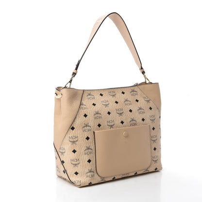 MCM Visetos Medium Klara Hobo Beige 3 of 11