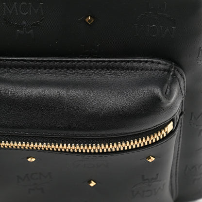 MCM Coated Canvas Medium Studded Backpack Black 12 of 12
