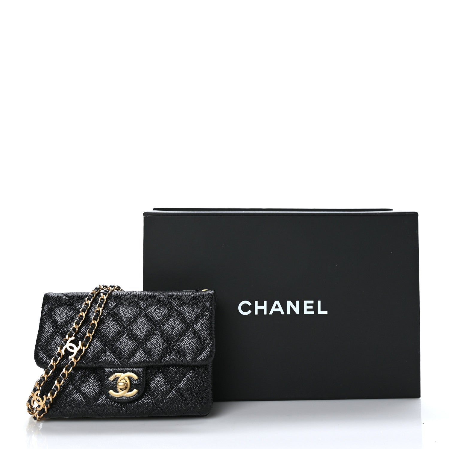 Chanel Shiny Caviar Pick Me Up Flap Belt Bag Black 12 of 12