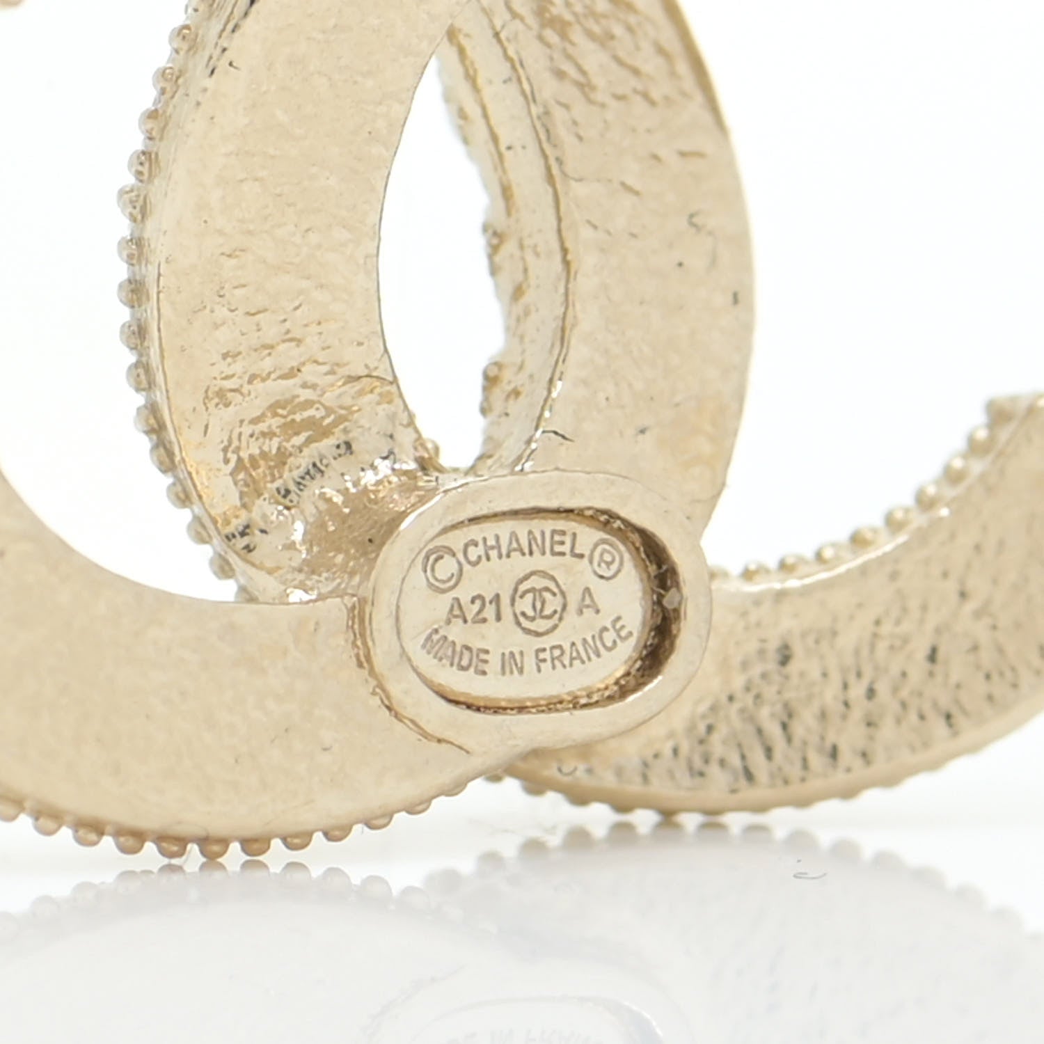 Chanel Pearl Crystal CC Earrings Gold 4 of 5