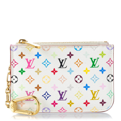 Louis Vuitton Monogram Multicolor Key Pouch White Litchi 1 of 7