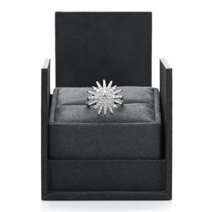 David Yurman 18K White Gold Diamond 20mm Starburst Ring 52 6 5 of 5