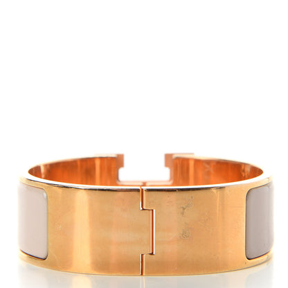 Hermes Enamel Wide Clic Clac H Bracelet GM Marron Glace 3 of 5