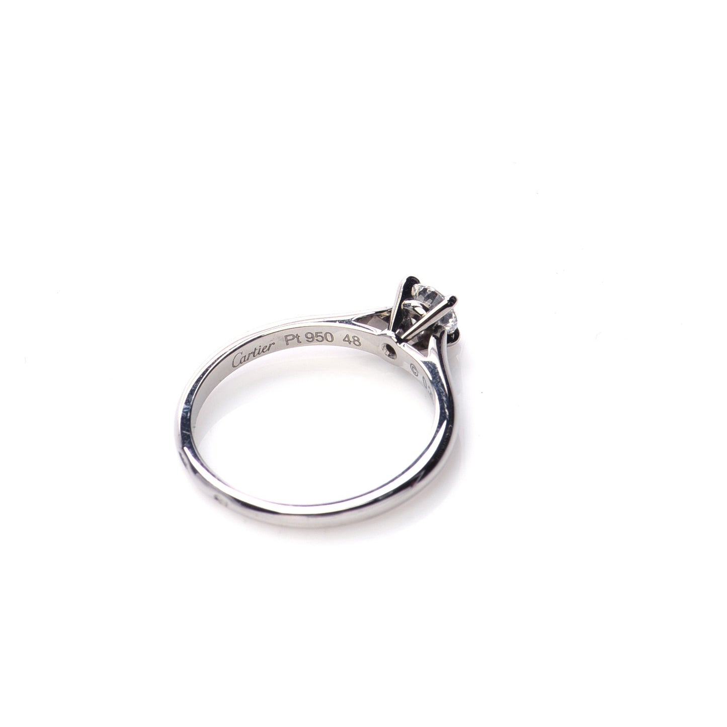 Platinum Diamond .25ct Solitaire Engagement Ring 48 4.5