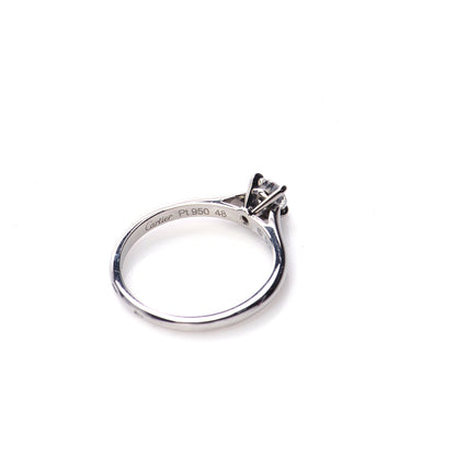Cartier Platinum Diamond .25ct Solitaire Engagement Ring 48 4.5 4 of 7