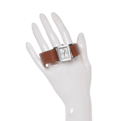 Hermes Stainless Steel Chevre Mysore 25mm Belt Quartz Watch Noisette 2 of 7