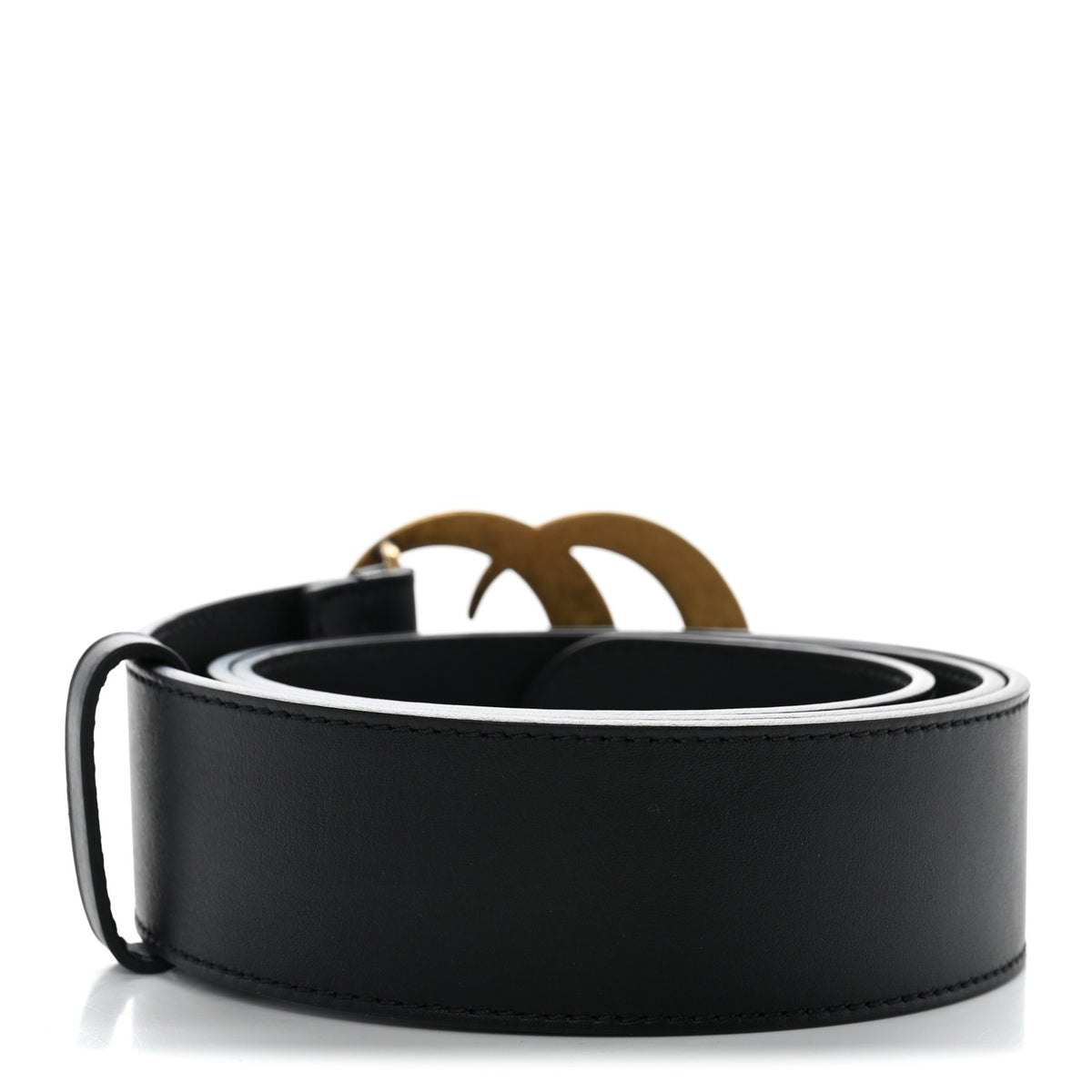 Gucci Moon Calfskin Pearl Double G 40mm Belt 90 36 Black Cream 2 of 5