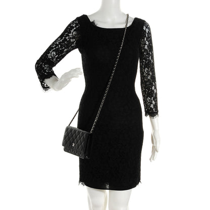 Chanel Caviar Quilted Wallet On Chain WOC Black 2 of 9