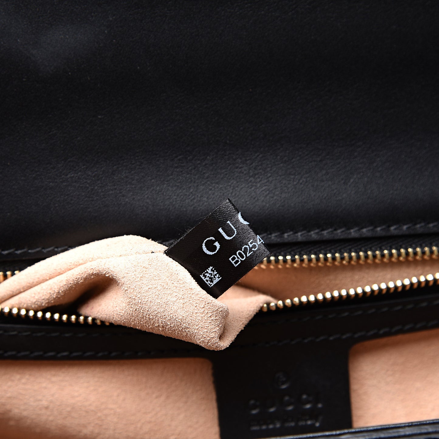 Guccissima Medium Padlock Shoulder Bag Black