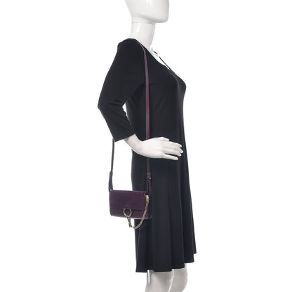 Chloe Suede Calfskin Mini Faye Shoulder Bag Intense Violine 2 of 13
