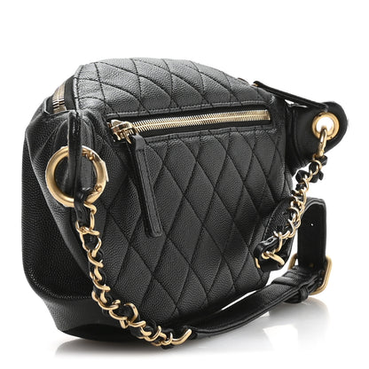 Chanel Caviar Quilted Filigree Waist Bag Black 4 of 21
