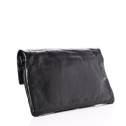 Balenciaga Agneau Classic Hardware Envelope Clutch Black 3 of 7