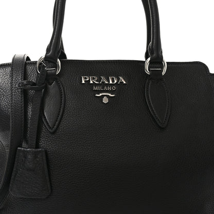 Prada Vitello Phenix Tote Black 7 of 9