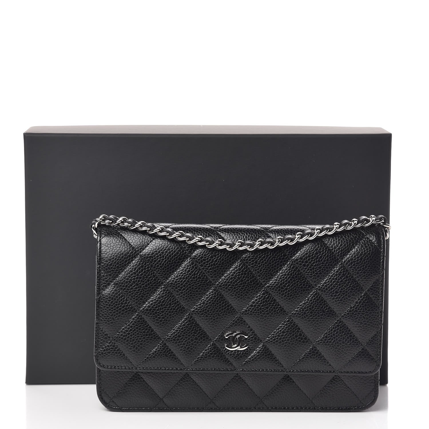 Chanel Caviar Quilted Wallet On Chain WOC Black 11 of 11