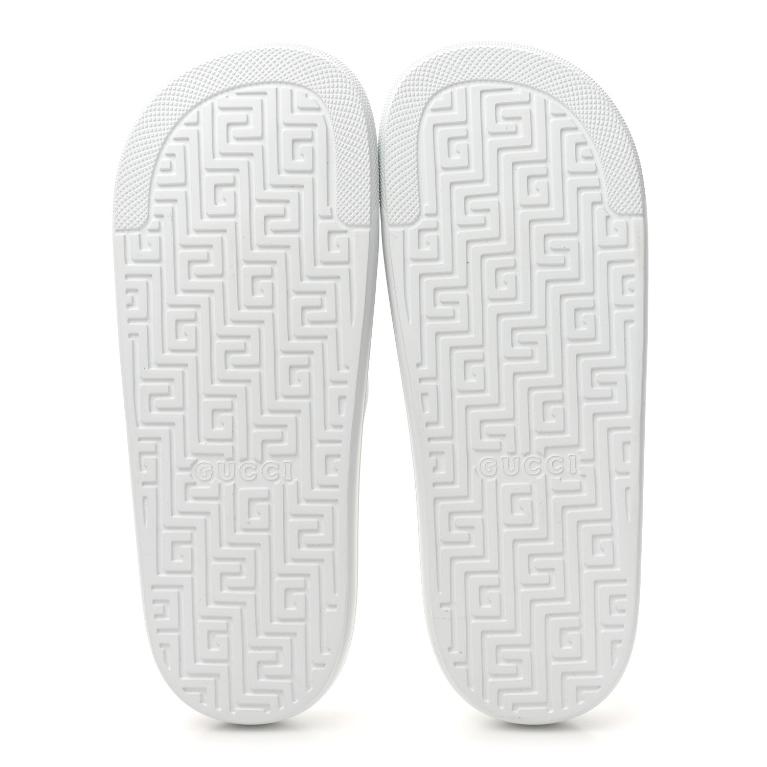 Gucci Rubber Web Mens Slide Sandals 12 White Green Red 6 of 10