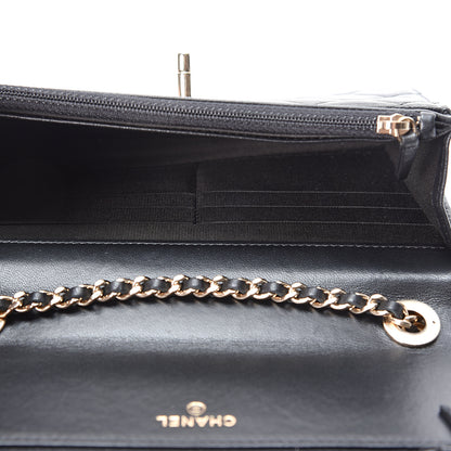 Chanel Lambskin Quilted Trendy CC Wallet On Chain WOC Black 4 of 10